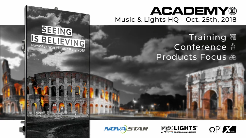 Novastar & Prolights annunciano l’evento 'Seeing Is Believing' - 25 ottobre 2018 @ Music & Lights HQ
