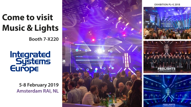 Music & Lights @ ISE 2019 (Amsterdam, 5-8 febbraio)