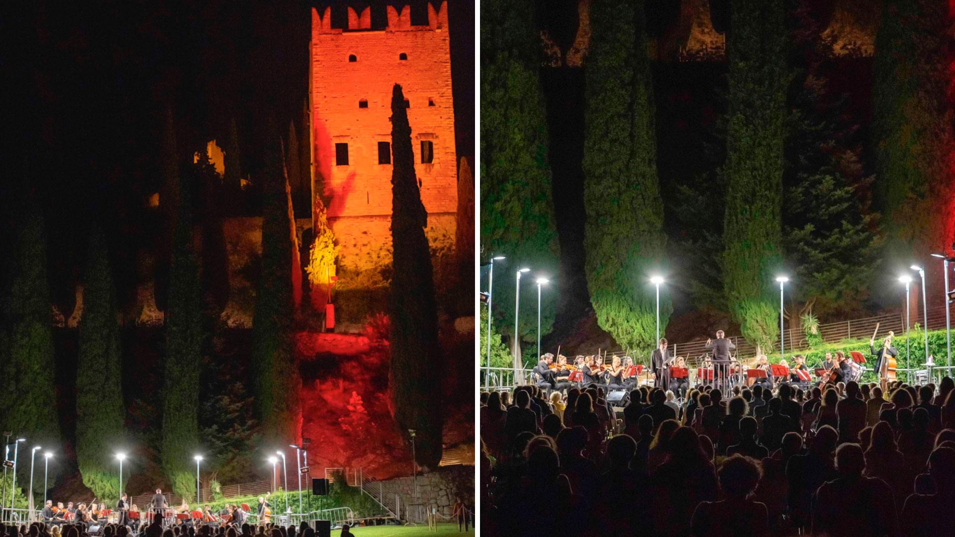 PROLIGHTS lit up the beautiful Castle of Arco