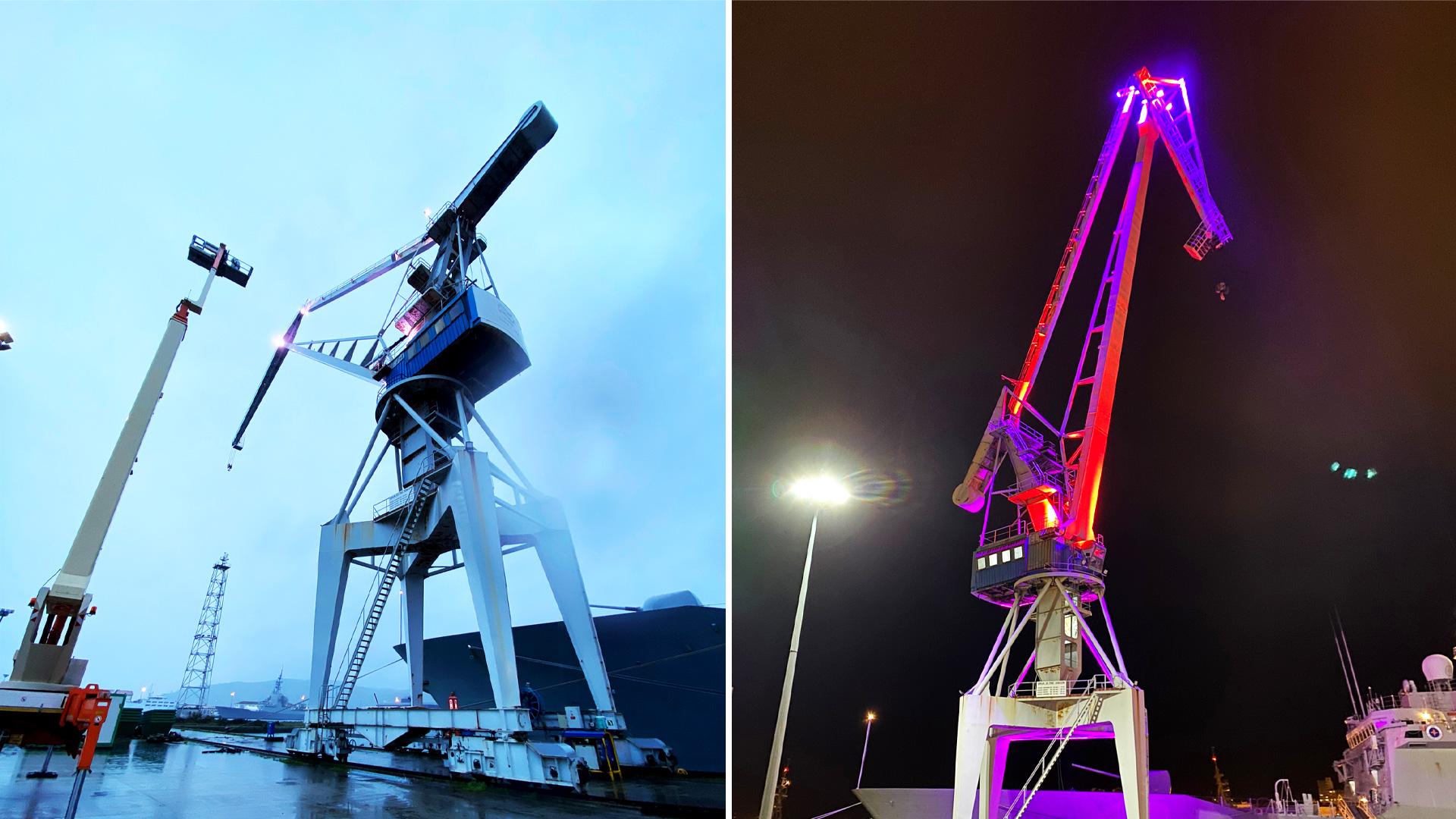 PROLIGHTS ArcPod illuminano il cantiere Navantia