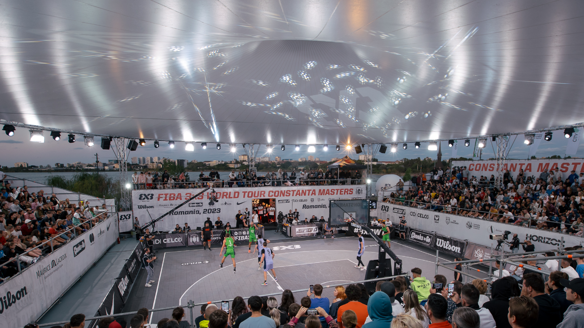 The FIBA 3x3 World Tour 2023 Illuminated by Prolights fixtures
