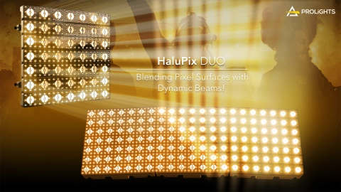 PROLIGHTS presenta HaluPix DUO: l'innovativa unione di  superfici pixel e beam